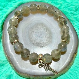 NATURAL LABRADORITE CRYSTAL STRETCHABLE BRACELET